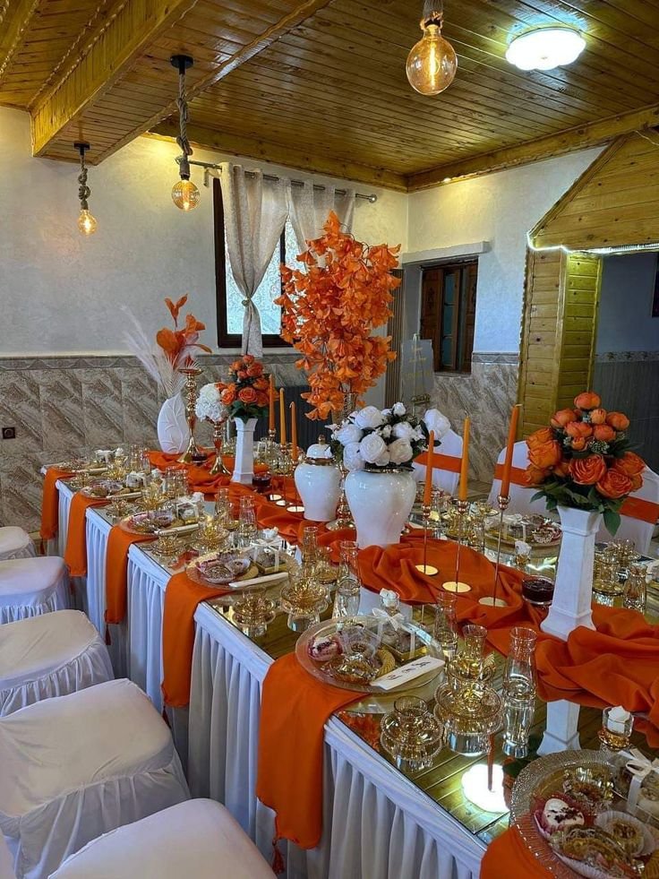 Table de réception raffinée
